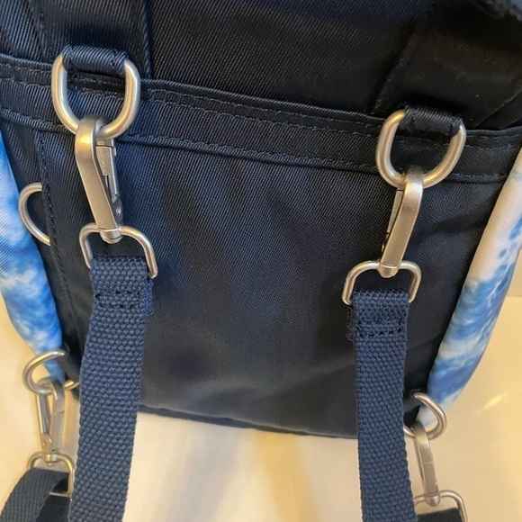 NWT BLUE & TAN MINI BACKPACK/HANDBAG - Picture 12 of 13